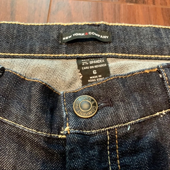 New York & Co. Denim Capris with Cuff - Picture 3 of 7